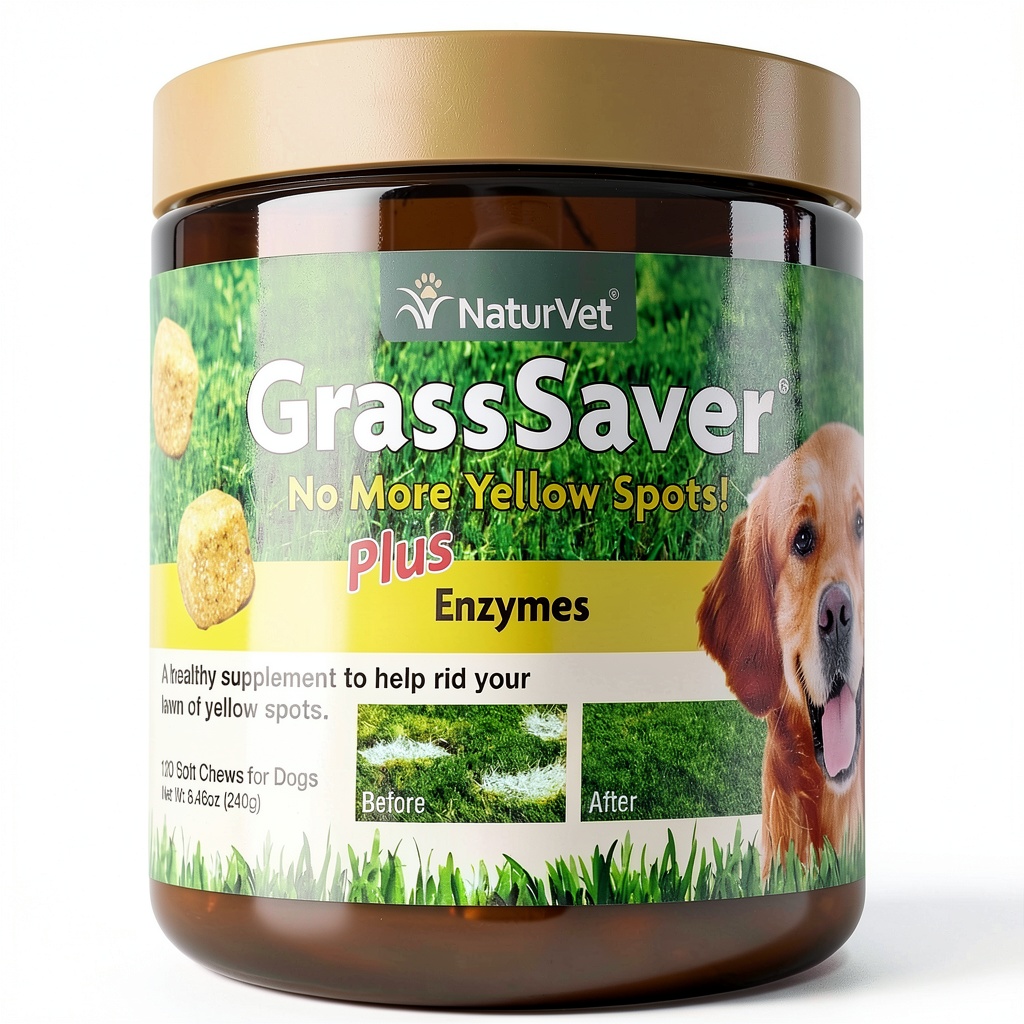 Dog owner giving NaturVet Digestive Chews to a golden retriever on a backyard patio