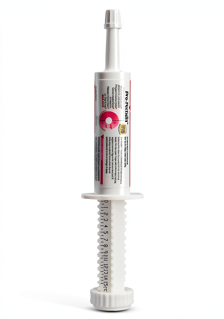Vetoquinol Pro-Pectalin Oral Paste Dog Cat Diarrhea Relief syringe applicator with measurement markings visible