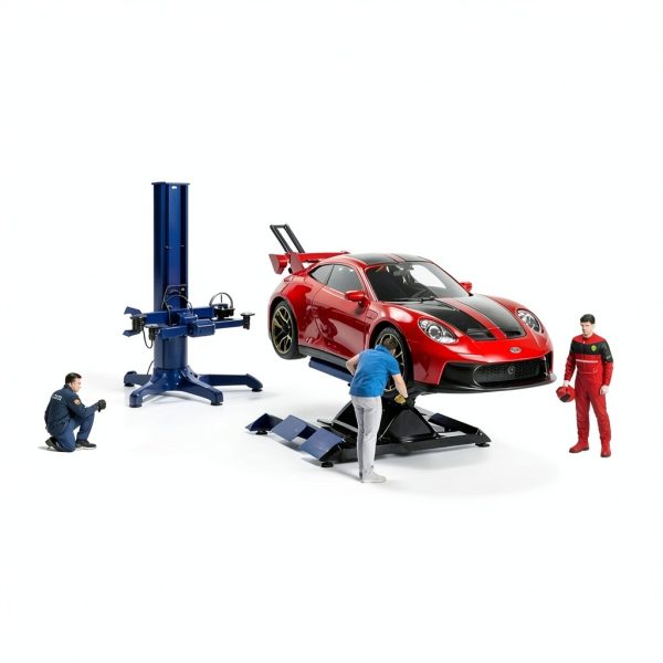 Waivvy Toy Car Storage Garage Wooden LED Display-2