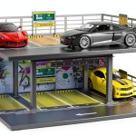 Toy Garage Display cxiiuui 1/24 Scale LED Model-0