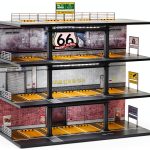 1/64 Toy Garage Display Cabinet Gtcwmx Art Deco-0