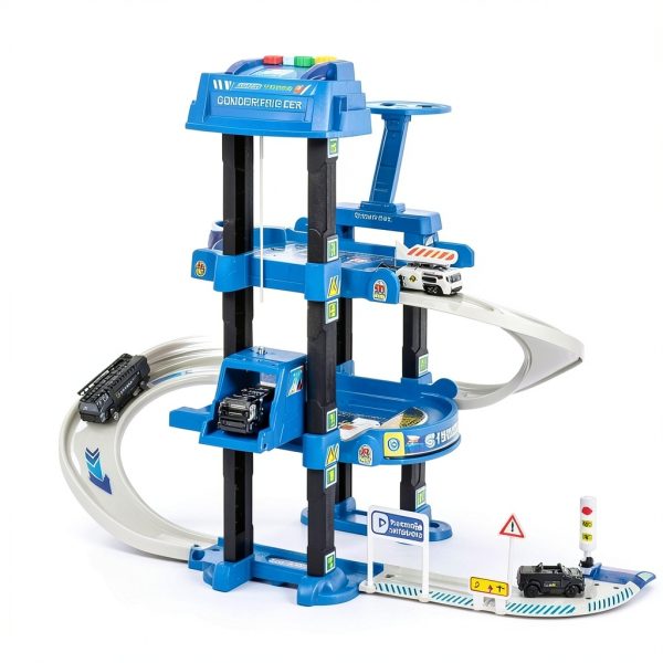 UNIH 4‑Level Toy Garage with Elevator, Ramp & Helicopter – Model-4