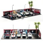 SMORCLUB Street View Garage 1/64 Acrylic Car Display with LED Lights-0