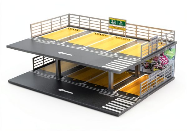 Toy Garage Display cxiiuui 1/24 Scale LED Model-1