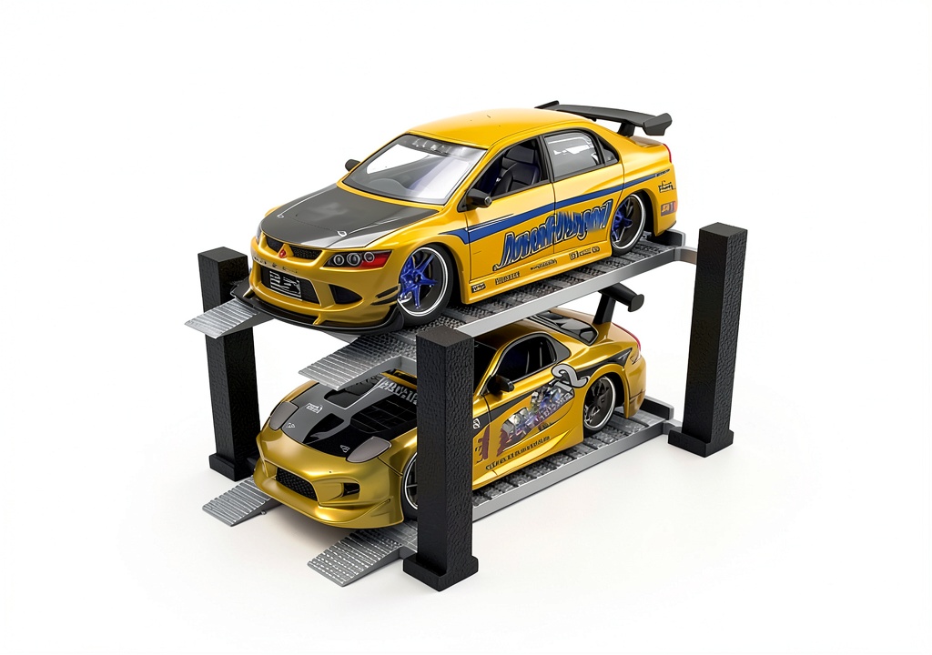 'Hot Wheels 2 Tier Car Lift Display Stand'