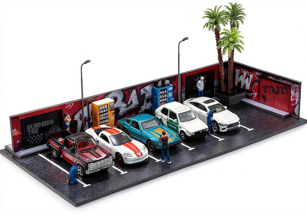 1/64 garage model with accessories