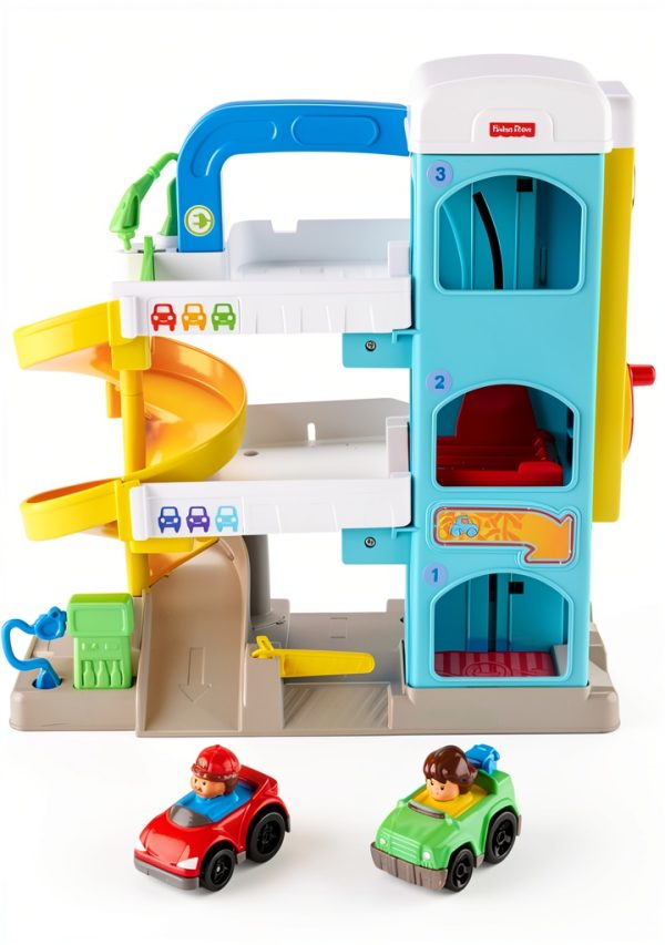 Fisher-Price Garage Spiral Ramp for Toddlers-0