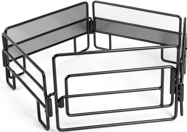 Little Buster Metal Fence Panels Set 5 Piece with Gate 1:16 Scale-0