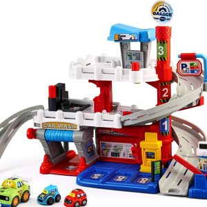 VTech Smart Car Garage Playset with Spiral Ramps and SmartPoints-0