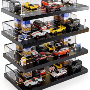 Direct Wheels Display Case WodGod Wooden Tabletop Garage 4 Levels-0