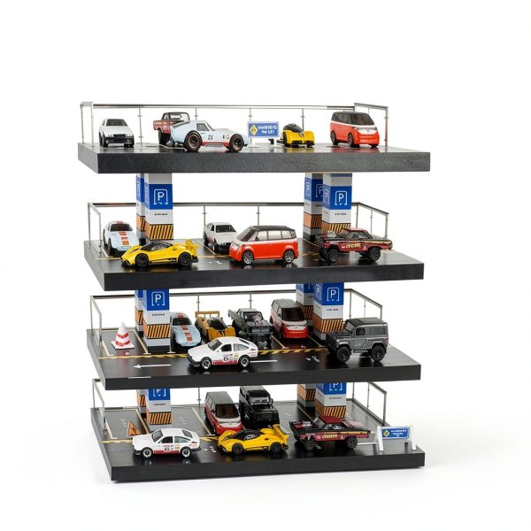 Direct Wheels Display Case WodGod Wooden Tabletop Garage 4 Levels-4