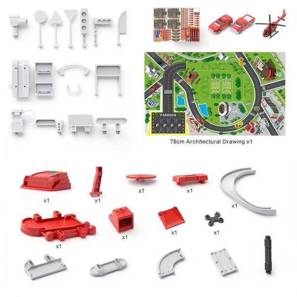 Firefighter Hot Wheels Garage by SCLWSS 4‑Level 1/64 Scale Toy Storage-4