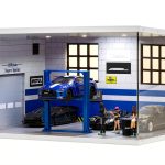 cxiiuui 1/64 scale car garage display with LED Light and Clear Cover-0