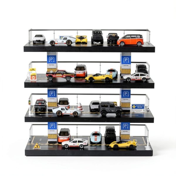 Direct Wheels Display Case WodGod Wooden Tabletop Garage 4 Levels-5