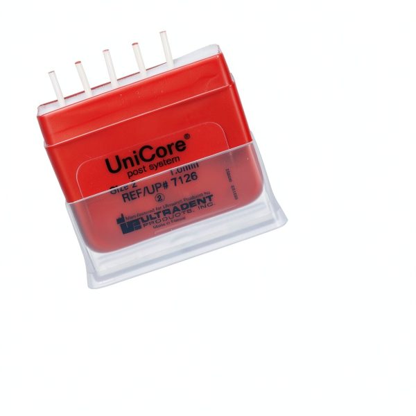 Unicore 7126 Glass Fiber Post System #2 1.0mm Red 5/Pk-1