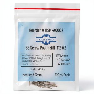 400057 HSB Screw Posts M2#2 Medium 9.3mm Stainless Steel 12/Pk-0