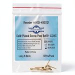 Gold Plated Screw Posts L3#3 Long 11.8mm 12 Pk House Brand Dentistry-0