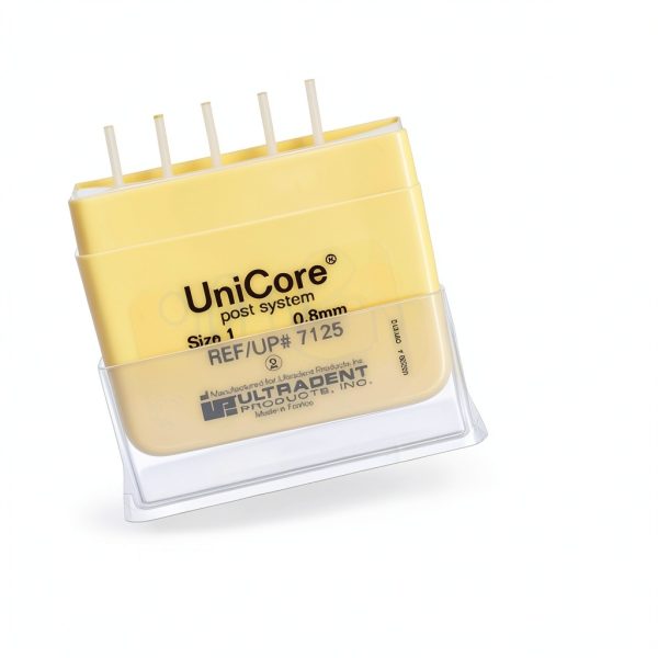 UniCore 7125 Glass Fiber Post System #1 0.8mm Yellow 5/Pk-0