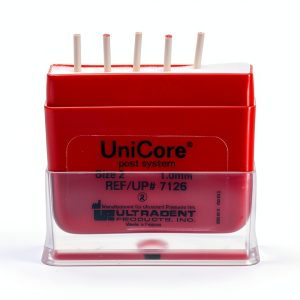 Unicore 7126 Glass Fiber Post System #2 1.0mm Red 5/Pk-0