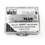 Coltene L722 TMS Link Plus Minim 2/1 Single Shear Pins Bulk Kit, Gold-Plated Stainless Steel, 0.021" Diameter, Silver-0